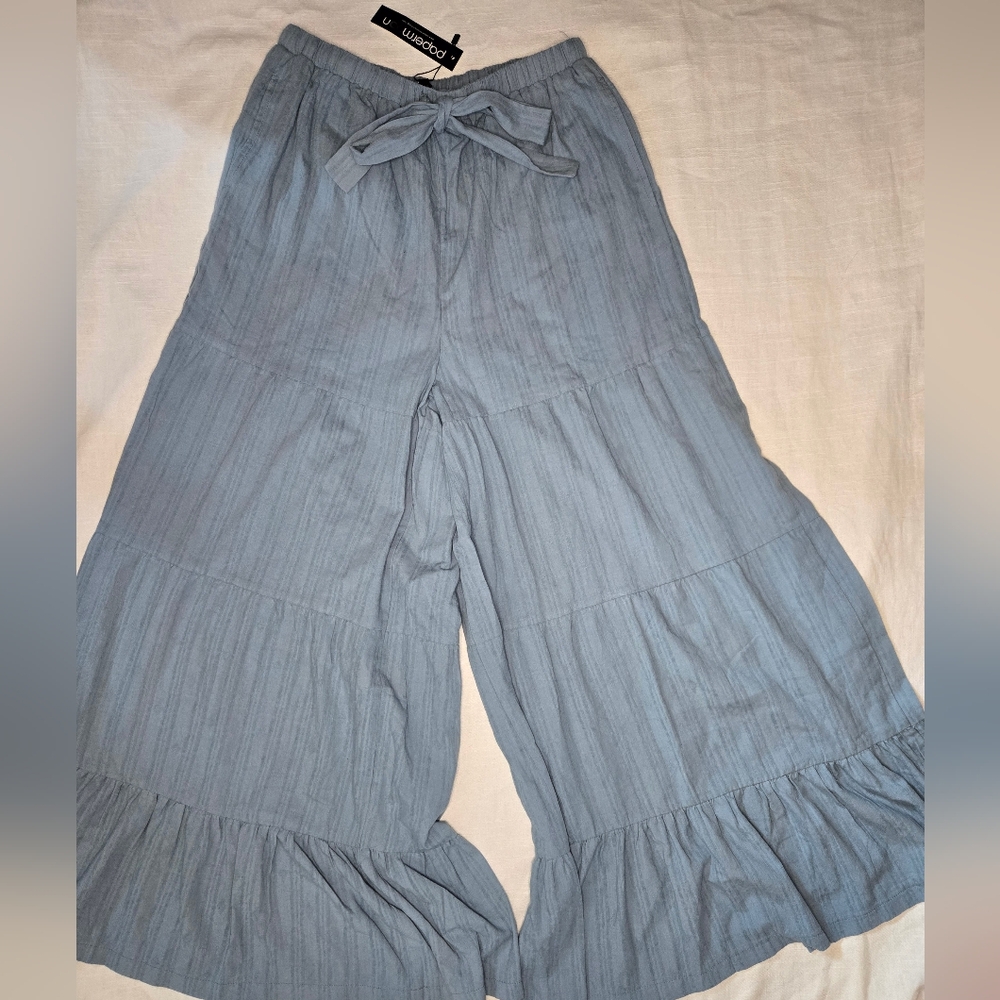 Papermoon wide leg palazzo ruffle pants - Picture 5 of 8